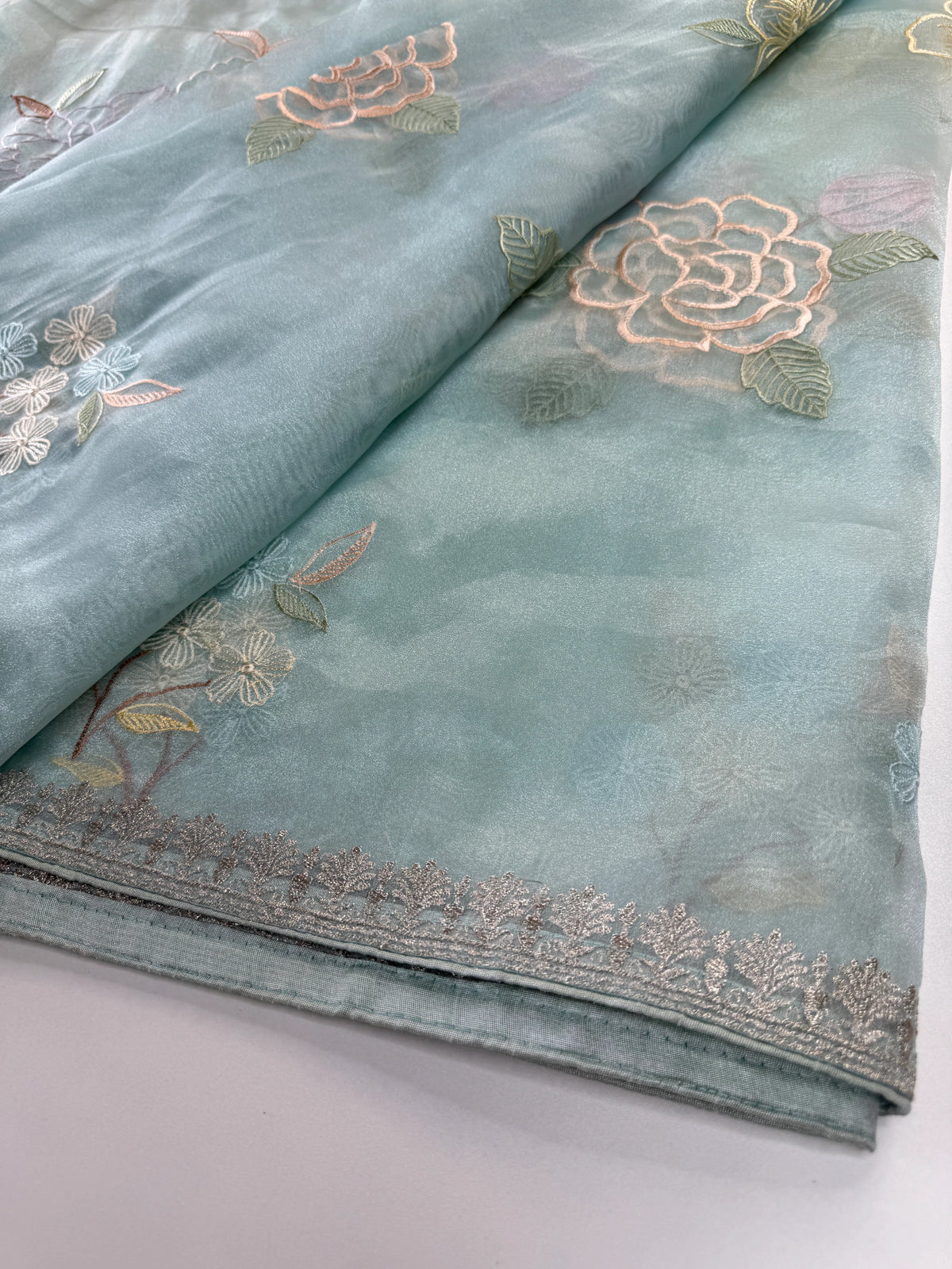 Glass Organza Saree/ 155L