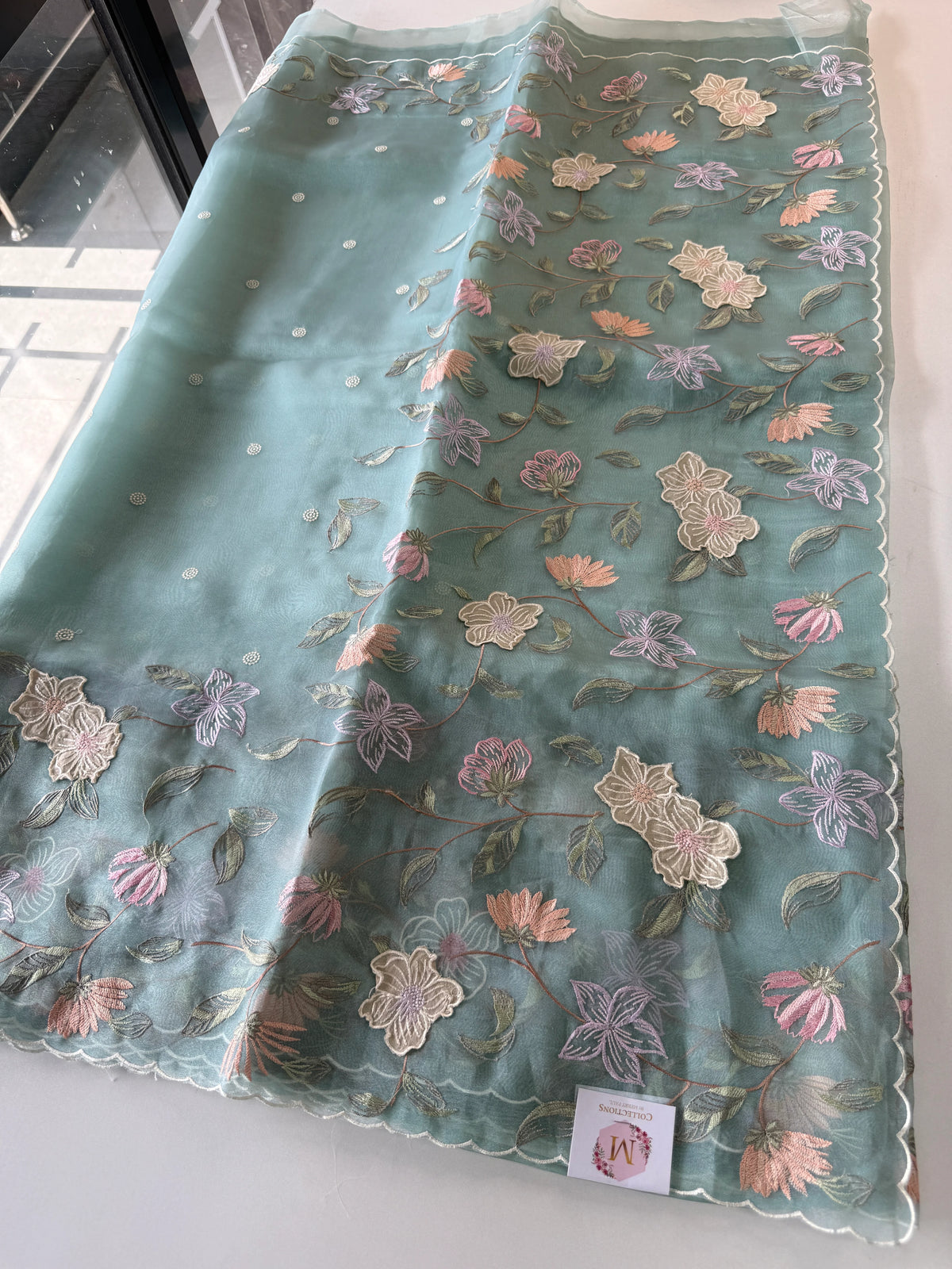 Glass organza Saree/ 155F