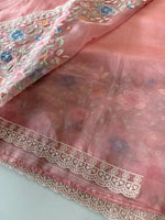 Glass Organza Saree/ 155A
