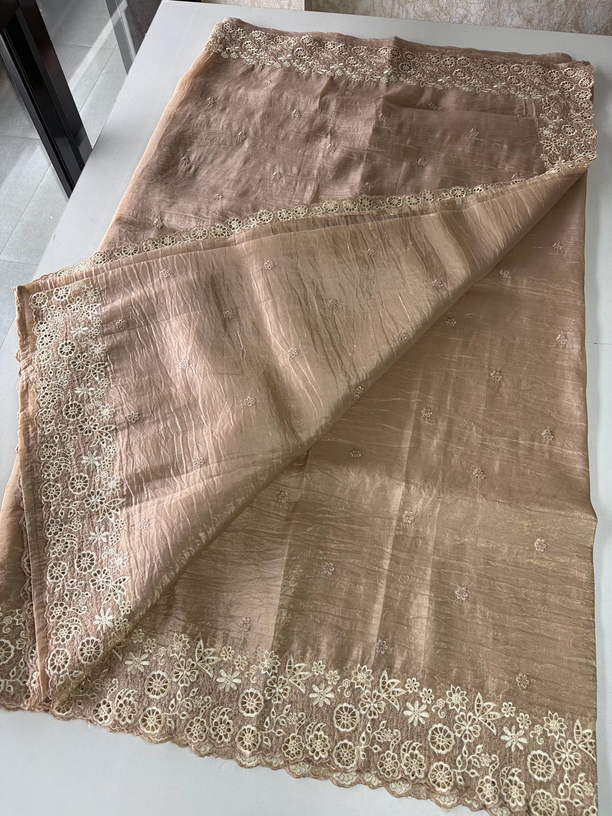 Crushed satin Organza /PN643