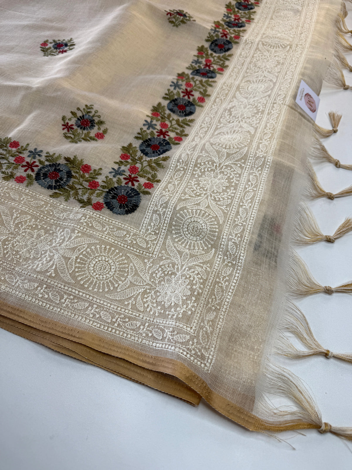 Tissue linen blended Saree/564B