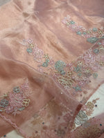 Glass organza saree/ AS762