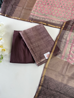 Soft Chanderi Unstitched salwar set/ 7003
