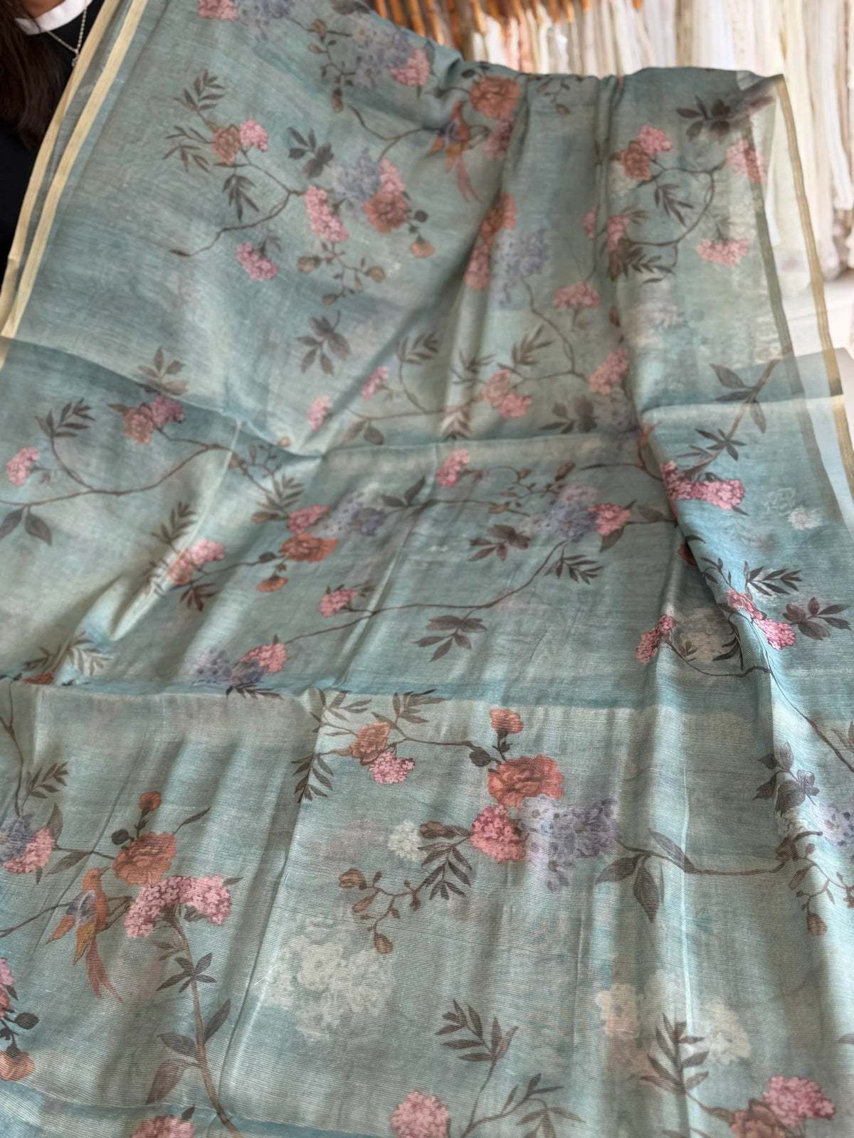 Tissue Chanderi blended saree/ GDF11
