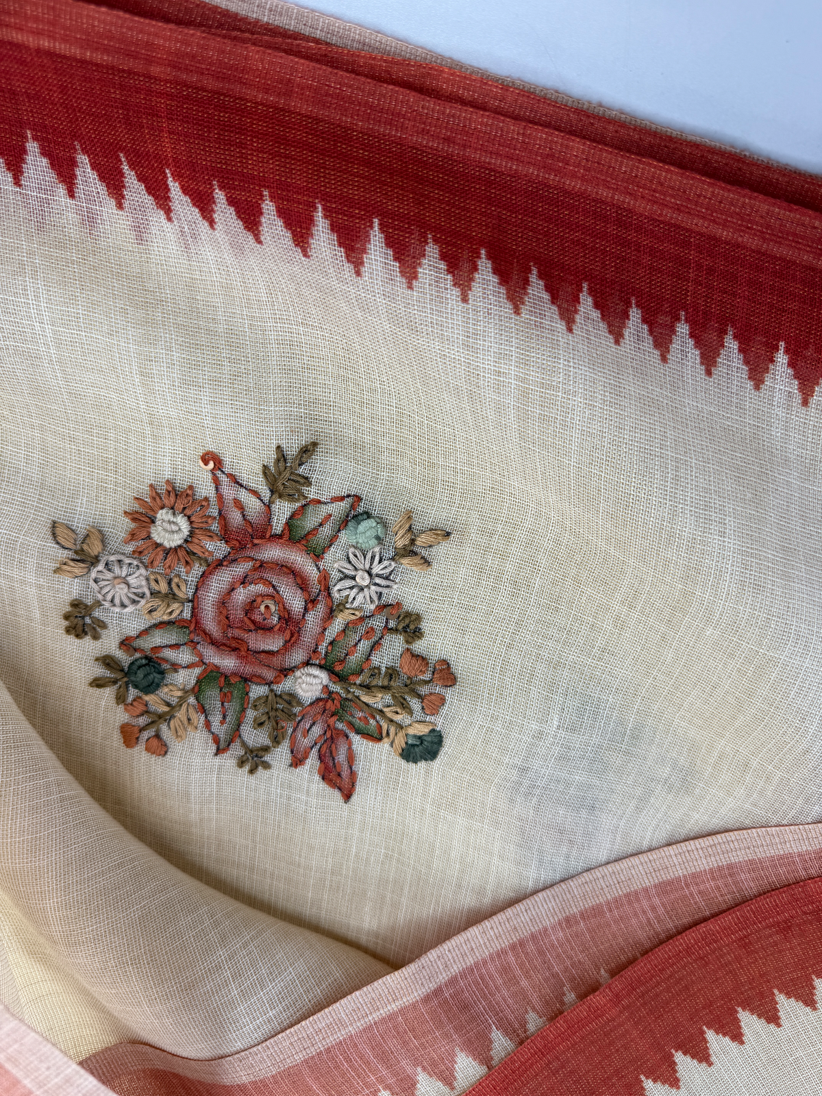 Tissue linen blended saree/ 1671