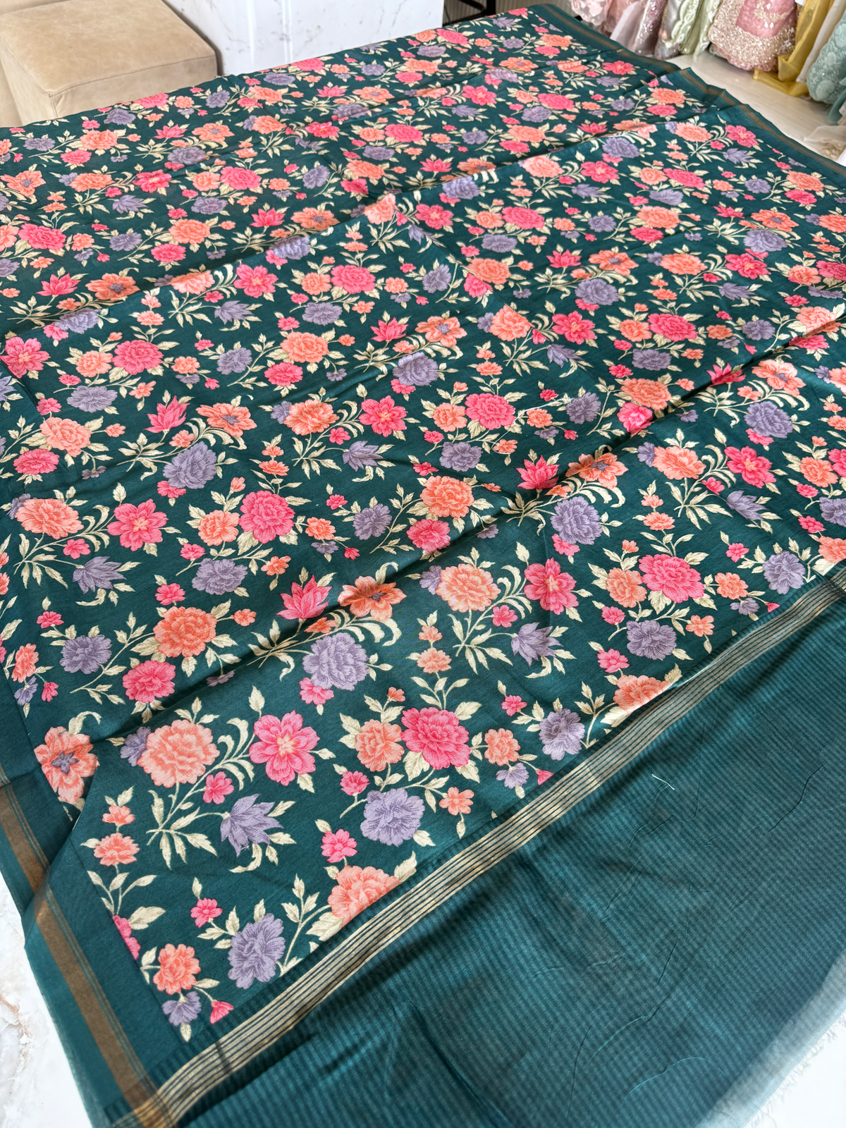 Soft Chanderi silk saree/ CP1