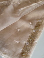 Glass organza party wear saree/ SA850