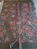 Semi Tussar finished saree/ E714