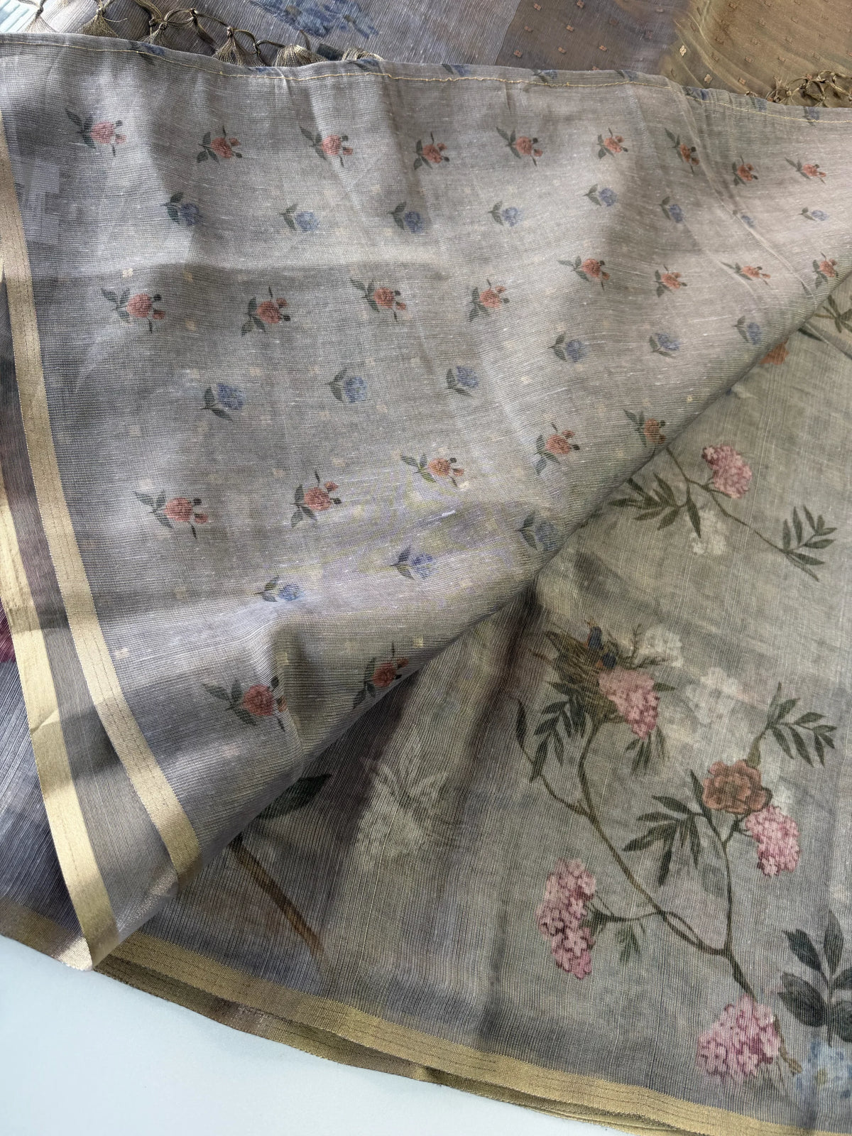 Tissue Chanderi blended saree/ GDF11