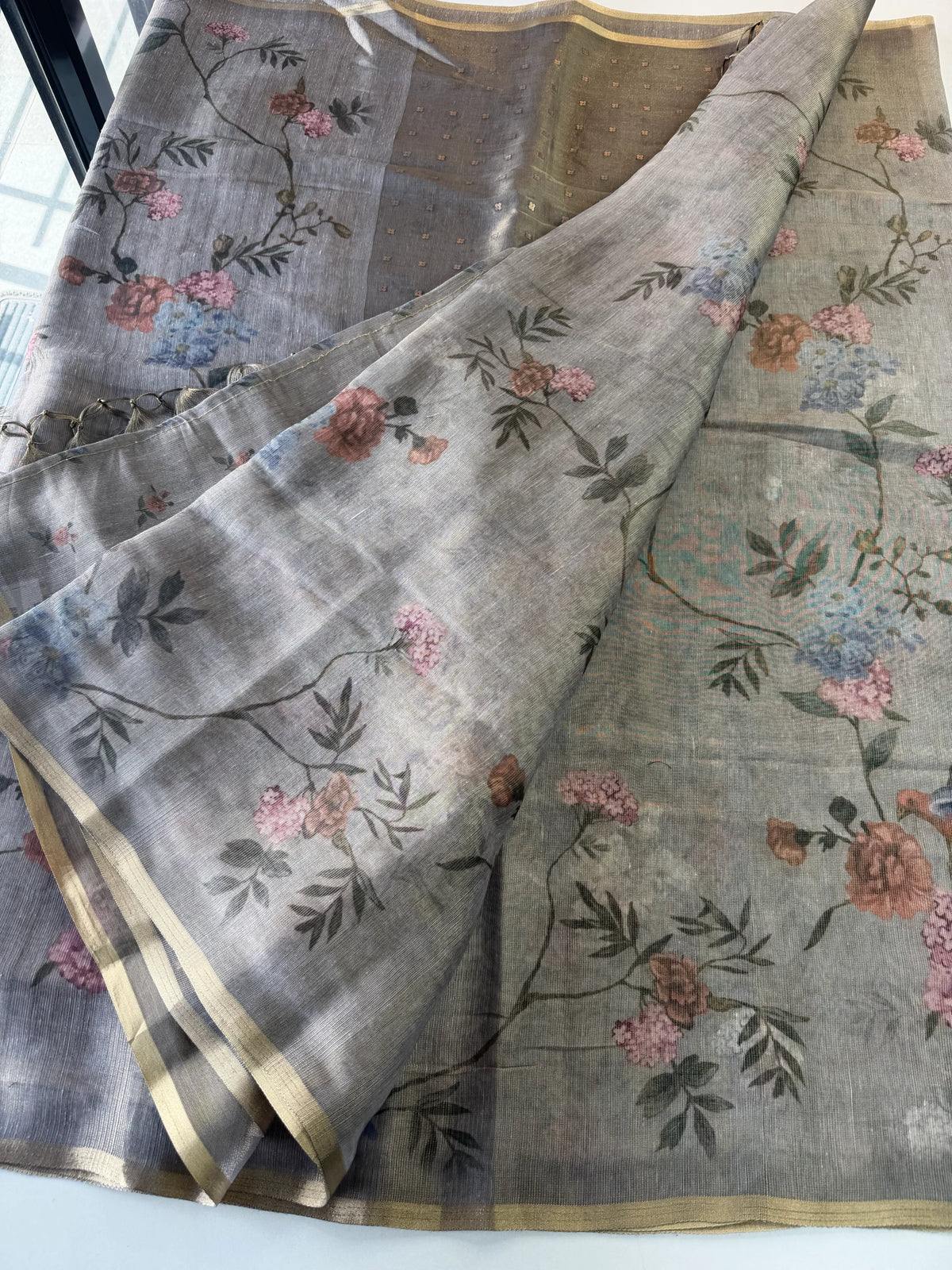 Tissue Chanderi blended saree/ GDF11