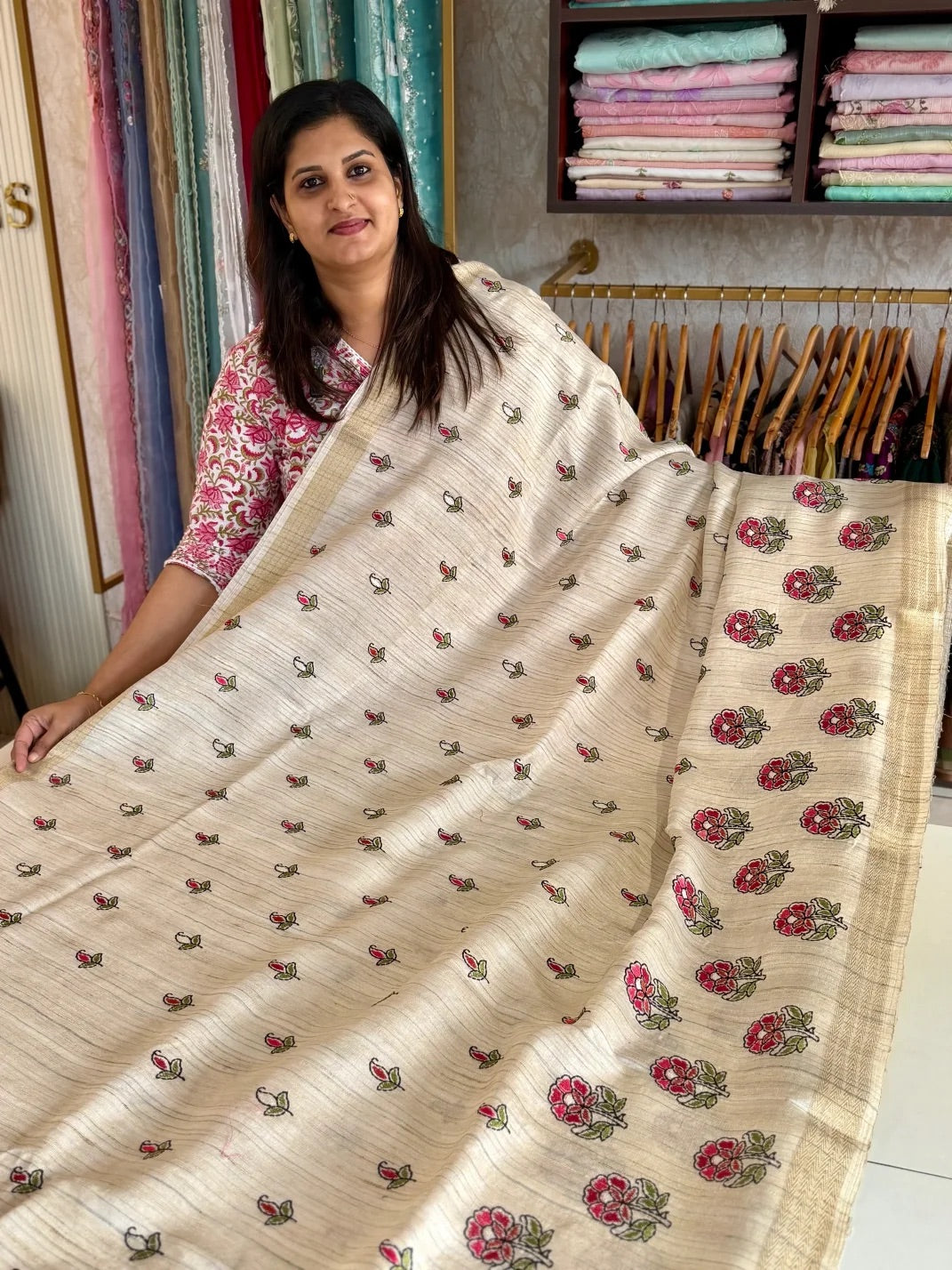 Soft semi Tussar Saree/ MC305
