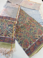 Hand block printed kotta Doria unstitched salwar set/ LK14