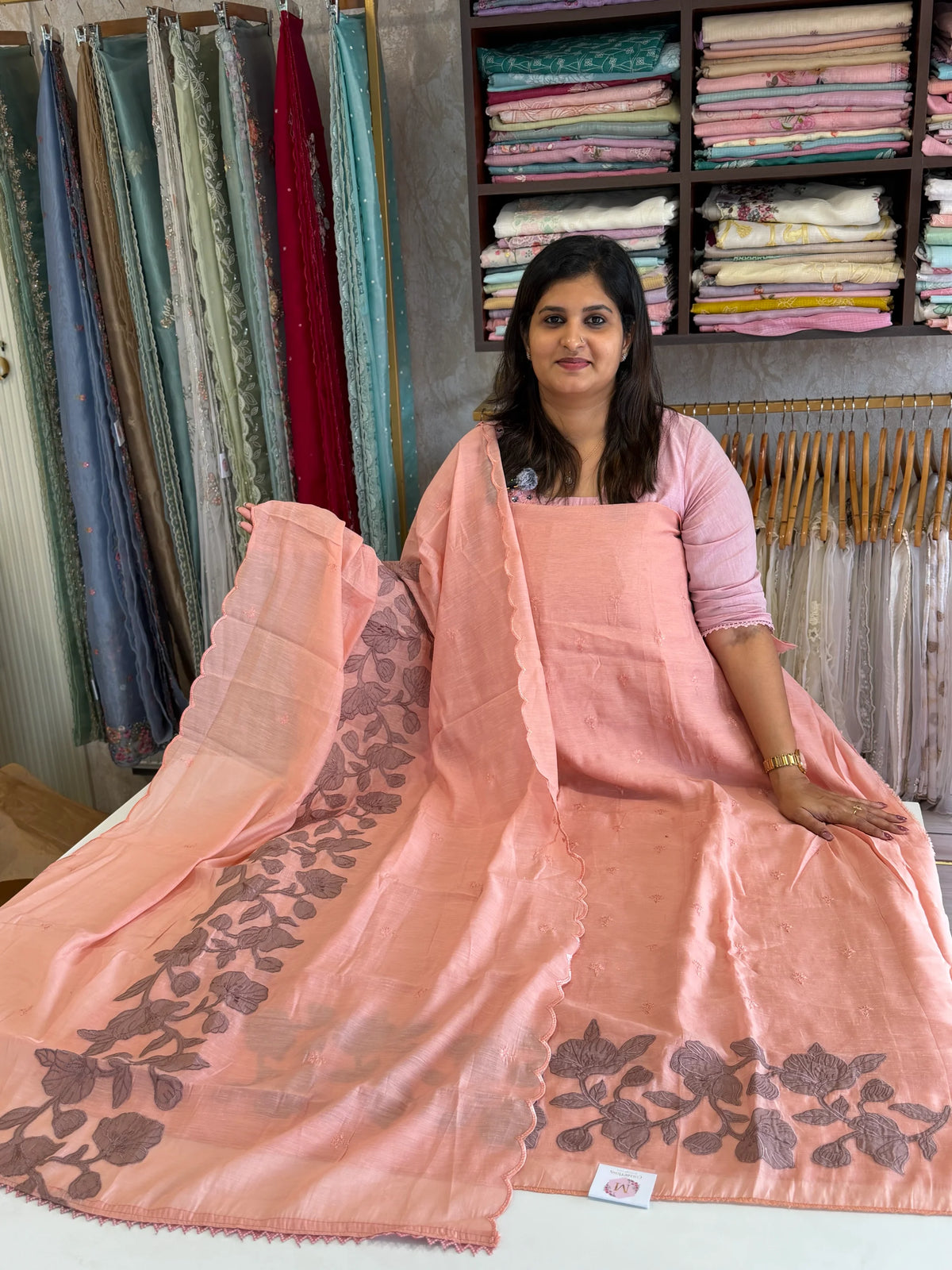 Soft Chanderi unstitched salwar set / NC263