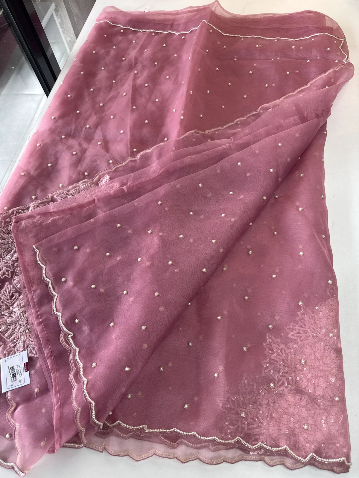 Glass Organza Saree/ AP1010