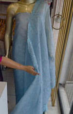 Crushed crape unstitched salwar set / US1302