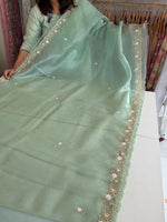 Glass organza party wear saree/ SA850