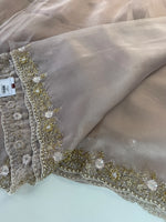 Glass organza party wear saree/ SA850