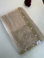 Glass organza party wear saree/ SA850