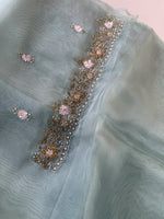 Glass organza party wear saree/ SA850