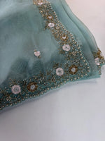 Glass organza party wear saree/ SA850