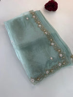 Glass organza party wear saree/ SA850