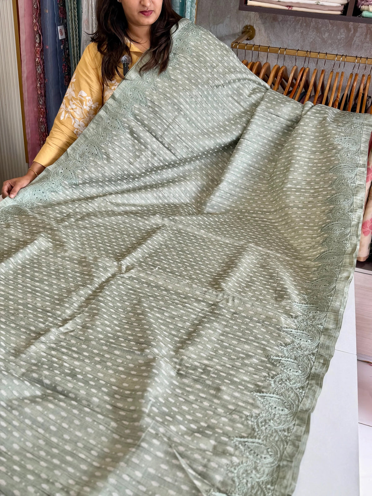 Soft semi Tussar Saree/ 5375