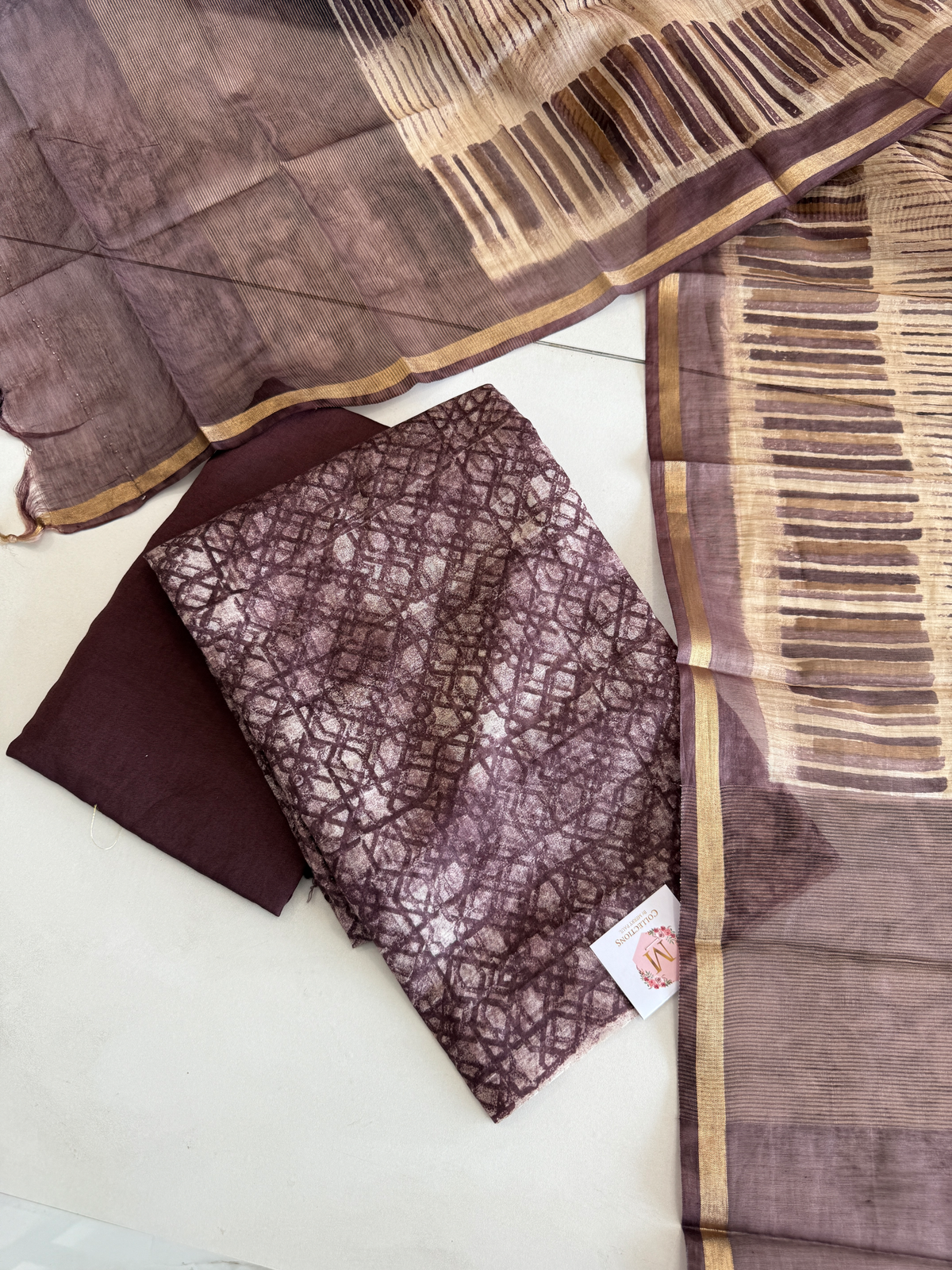 Soft Chanderi Unstitched salwar set / 7001