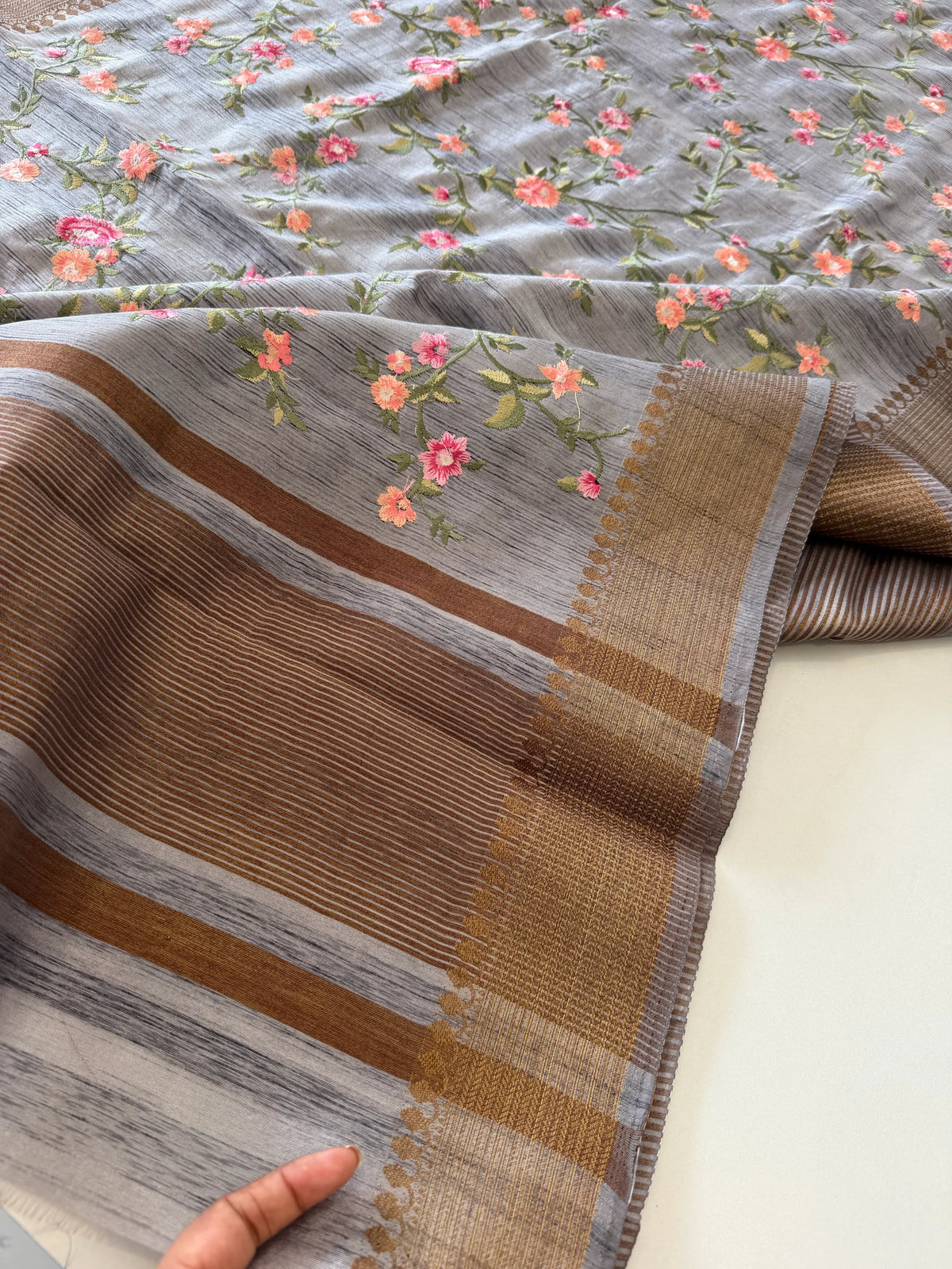 Semi Tussar blended Saree/ MC555