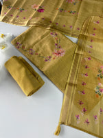 Soft linen cotton unstitched salwar set/ NC223