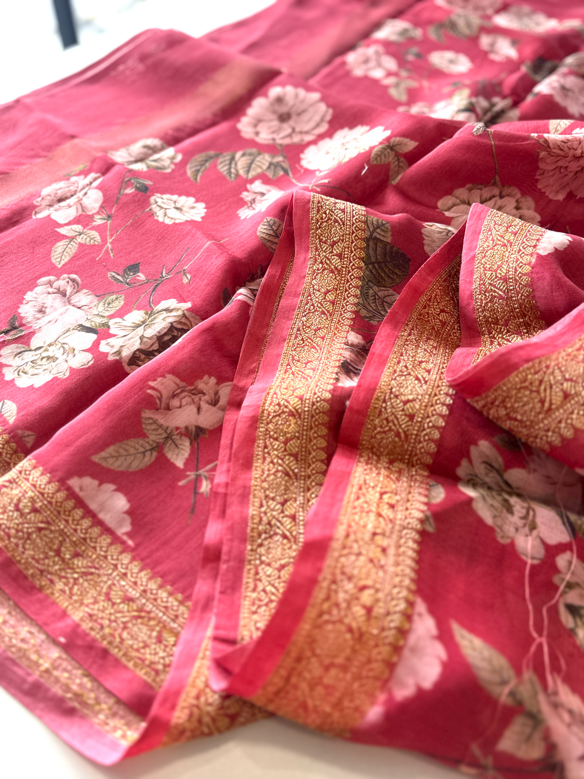 Pure Chanderi silk saree/ 5591