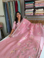 Glass Organza Saree/ 155L