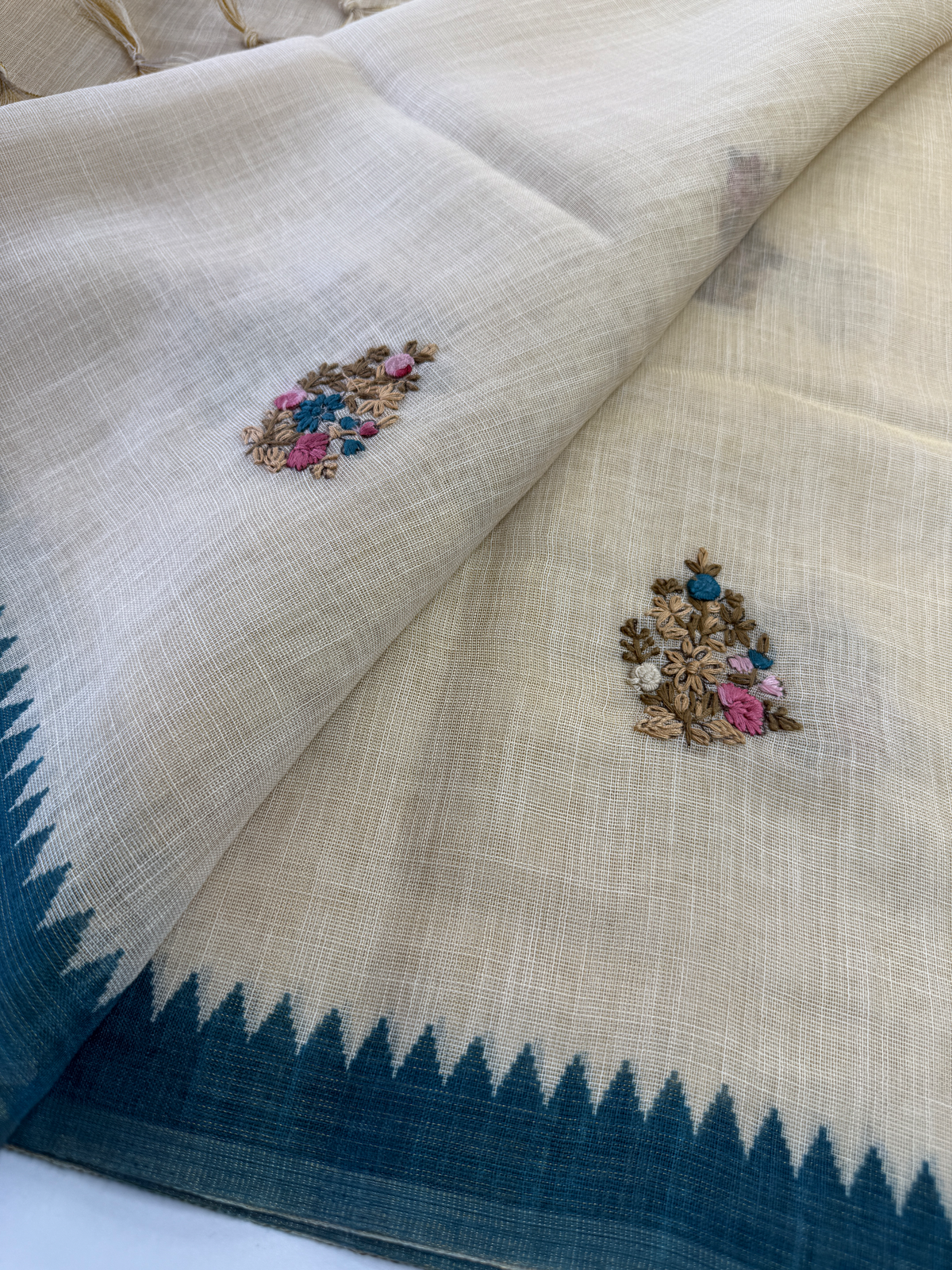 Tissue linen blended saree/ 1671