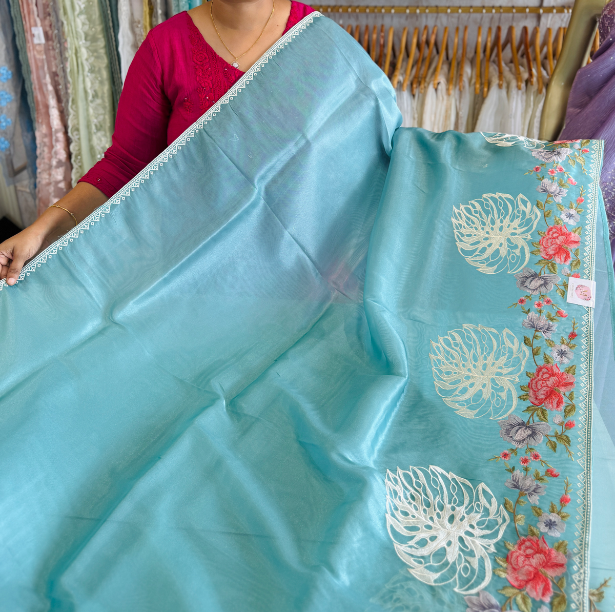 Tissue organza saree /RKF07