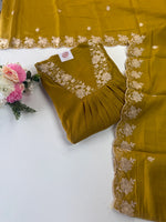 Soft Chanderi unstitched salwar set / NC249