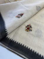 Tissue linen blended saree/ 1671
