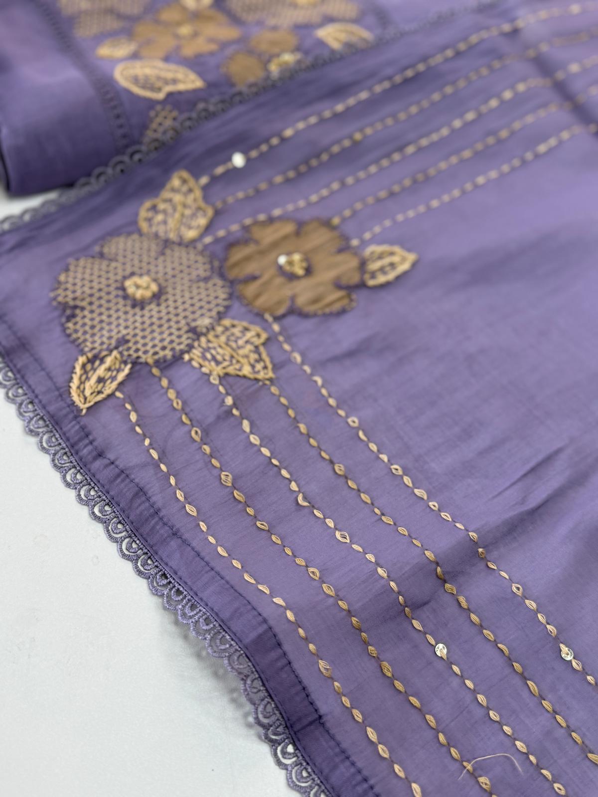 Soft Chanderi unstitched salwar set / NC162