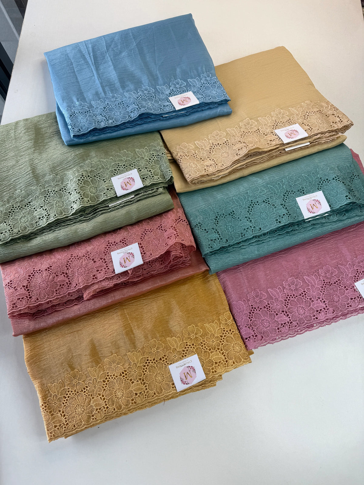 Crushed crape Saree/ CW053