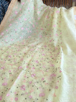 Pure Linen Kora silk saree/ K33