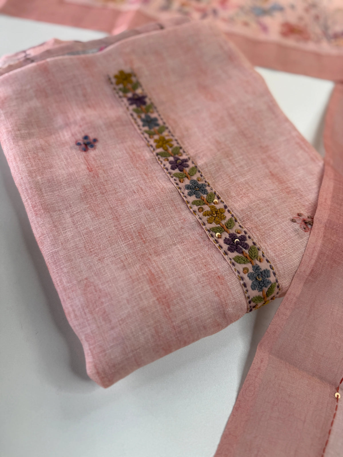 Linen cotton unstitched salwar set / Nc256