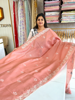 Crushed Crape Saree/ HW507