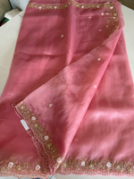 Glass organza party wear saree/ SA850