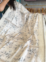 Soft semi Tussar finished saree/ FC433