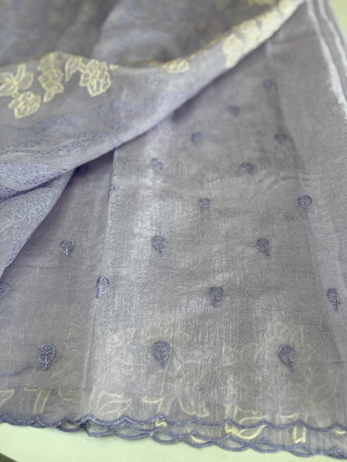 Crushed Organza saree/ BC602