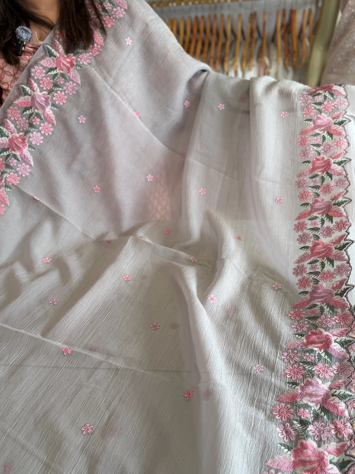 Crushed Crape Saree/ SC44