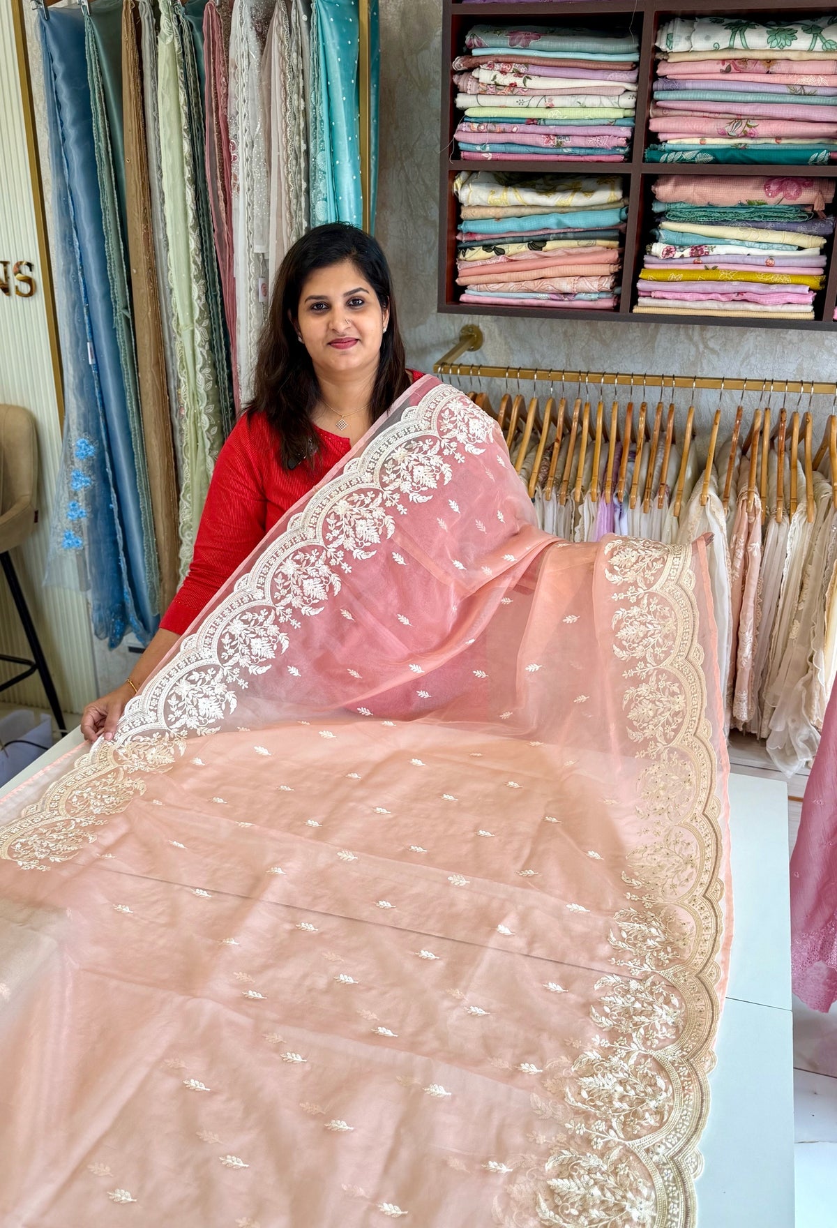 Soft organza saree/ AP299