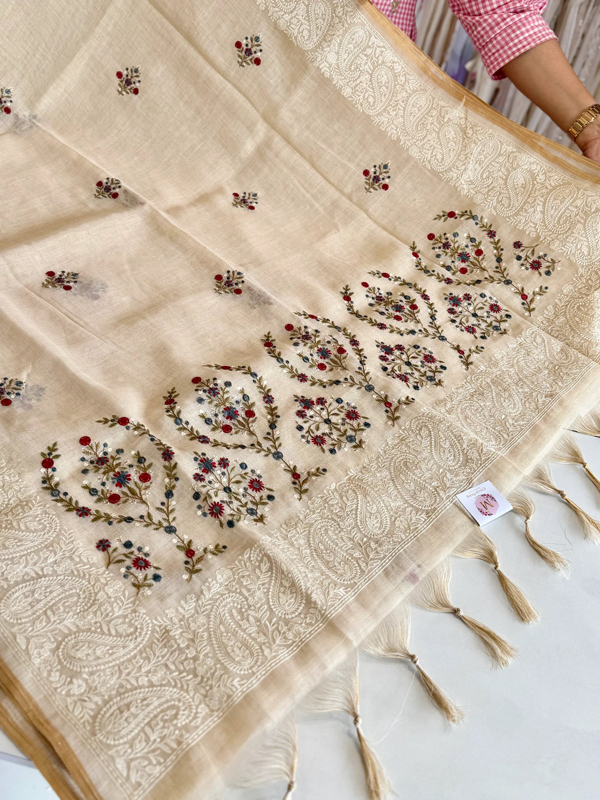 Tissue Linen Saree/ SR564