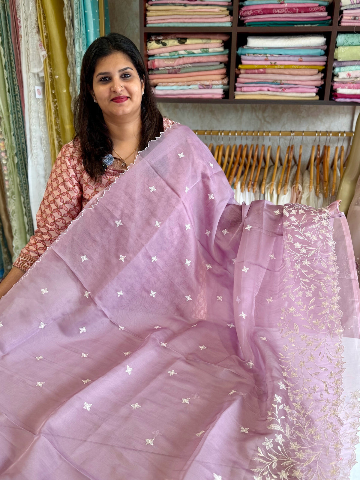 Viscous organza saree/ BL137