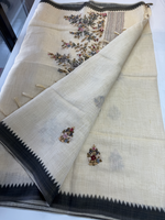 Tissue linen blended saree/ 1671