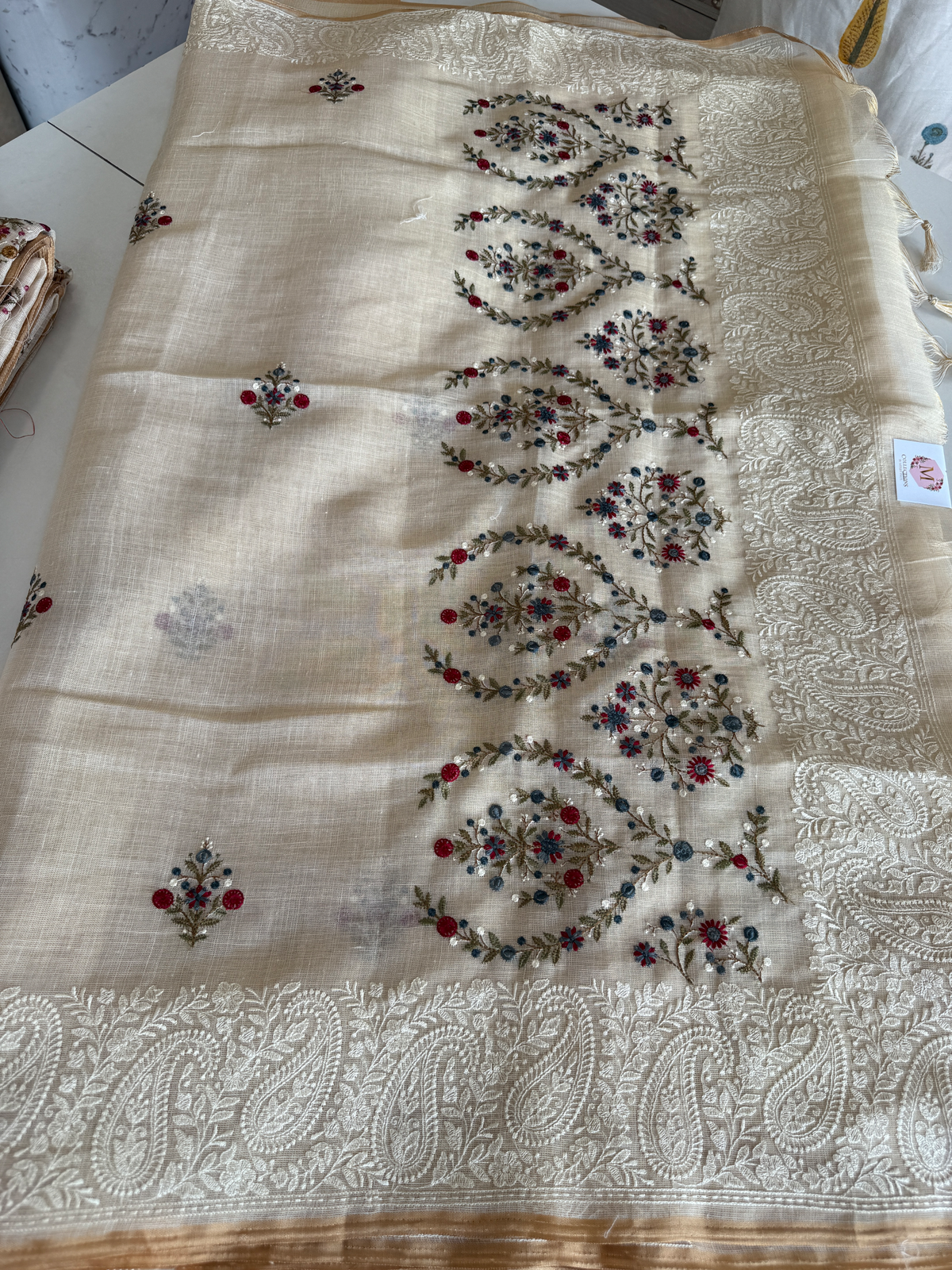 Tissue Linen Saree/ SR564