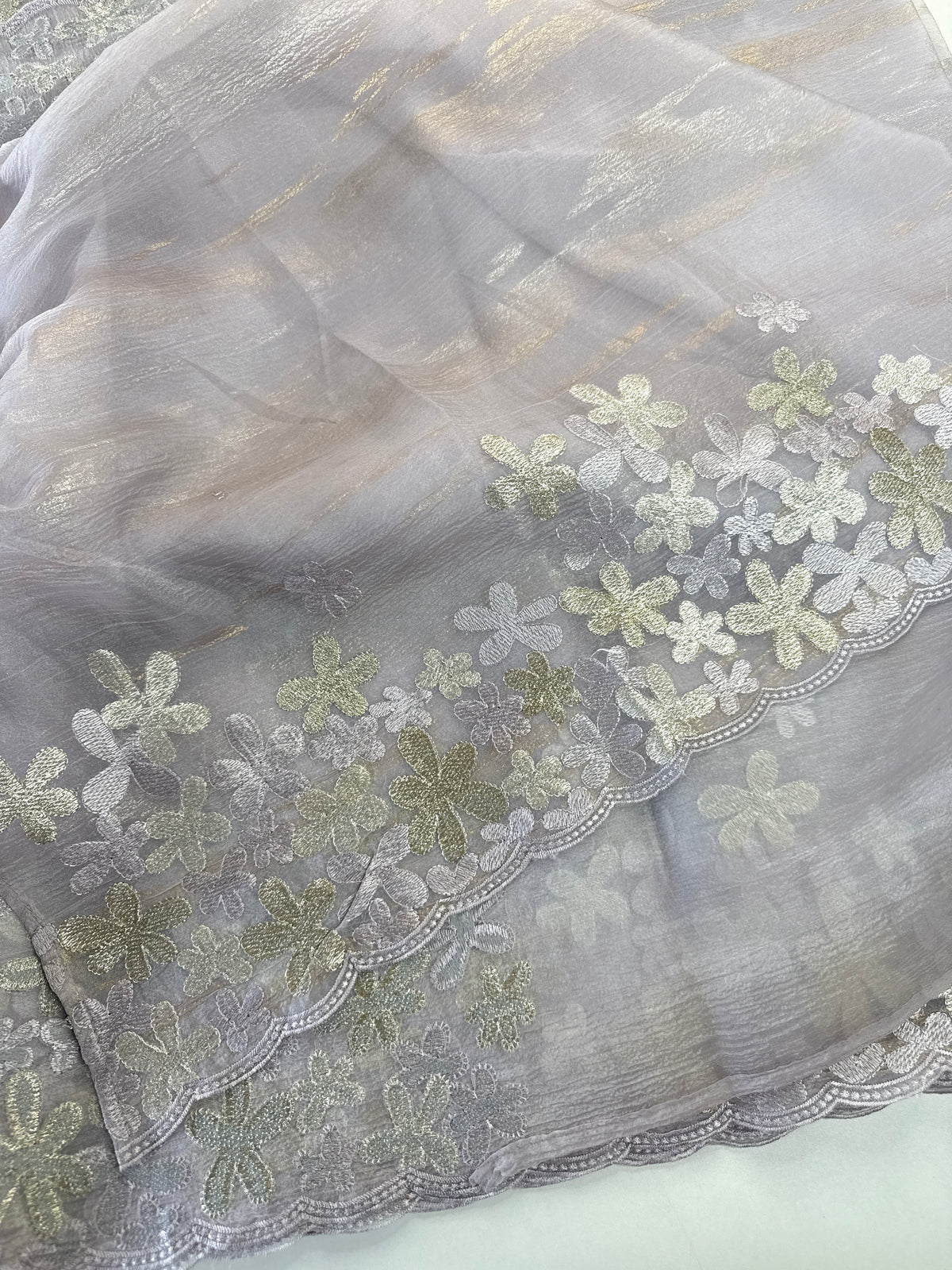 Foil textured crushed Organza/W767